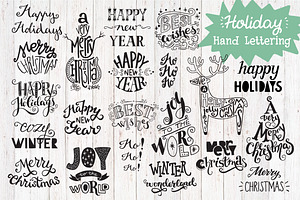 Christmas Helper Lettering & Clipart