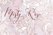 Misty Rose | Vector patterns, a Pattern Graphic by Tanya Vollar (Thumbnail 1 of 10)