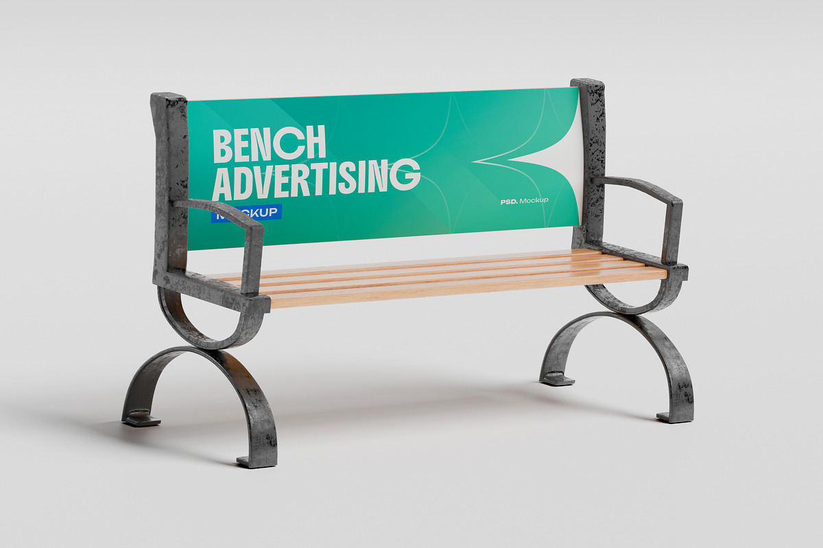 Bench Advertising Mockup, an Advertising Mockup by Budogol Studio (Photo 2 of 4)