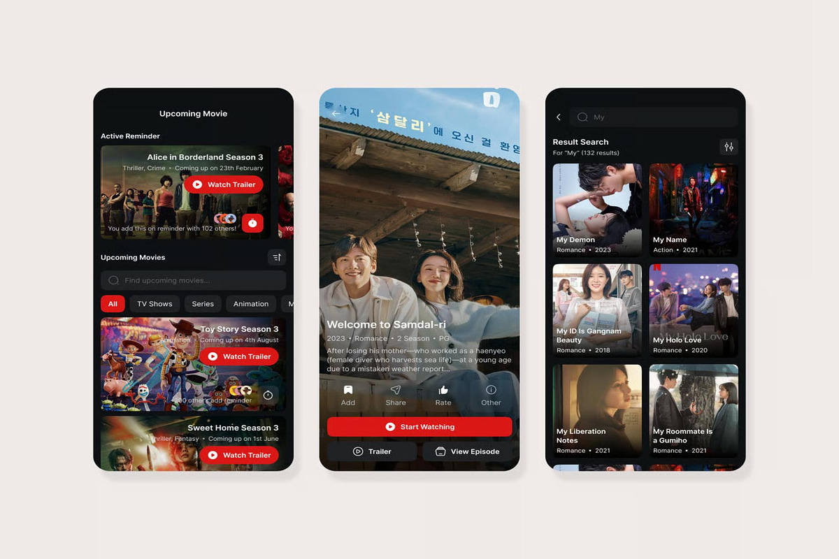 Cinemate - Movie Mobile App UI KIT, an UI Kit Template by Lumina_ui_ux202 (Photo 5 of 7)