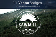 Carpentry Wood Badges Logos, a Branding & Logo Template by Krukowski Graphics (Thumbnail 2 of 5)