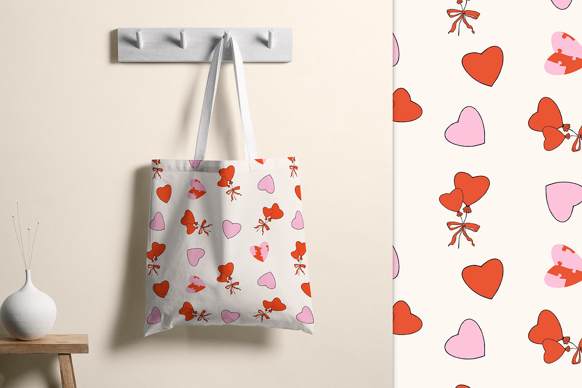 Whimsical Valentine Seamless Pattern, a Pattern Graphic by Groovy Arts (Photo 4 of 5)