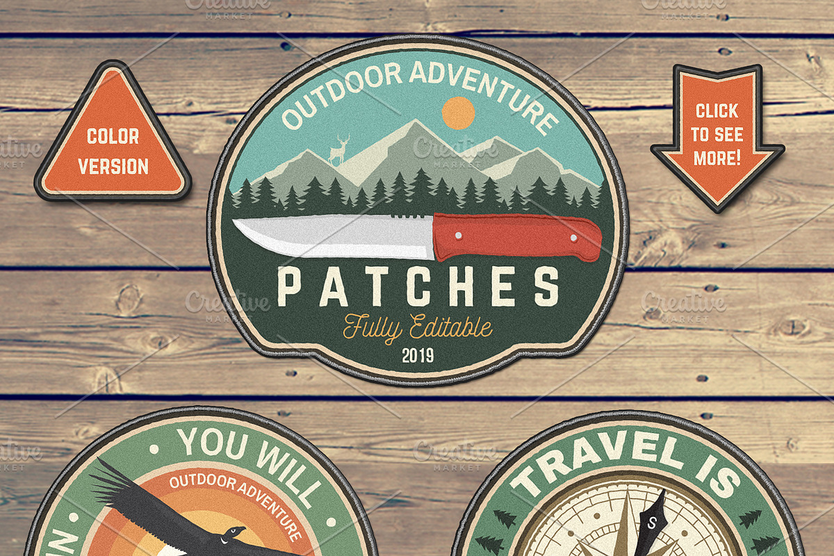 Outdoor Adventure Patches Part 2, a Branding & Logo Template by sivVector (Photo 2 of 2)