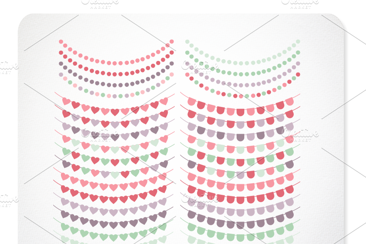 Valentine's Day Bunting on SALE, an Illustration by Kelly Jane Creative (Photo 3 of 3)