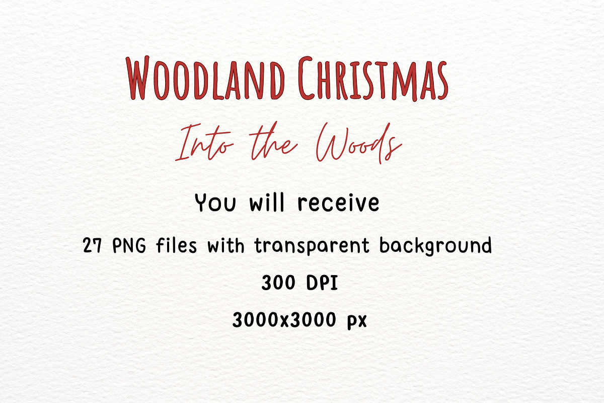 Woodland Christmas Watercolor PNG, a Seasonal Illustration by Maysa Art (Photo 5 of 6)