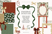 Festive Design Kit, a Seasonal Illustration by PeDe Designs (Thumbnail 1 of 17)