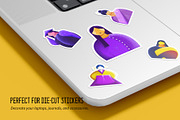 8 Textured ASIAN Women Illustrations, a Person Illustration by artdeone (Thumbnail 6 of 6)