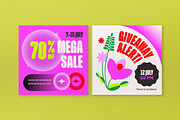Pink Y2K Spring Sale Banner, an UI Kit Template by graphicook (Thumbnail 3 of 6)