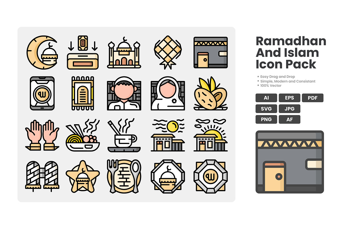 Muslim Icon Pack, a Duotone Icon by erifqizeicon (Photo 2 of 3)