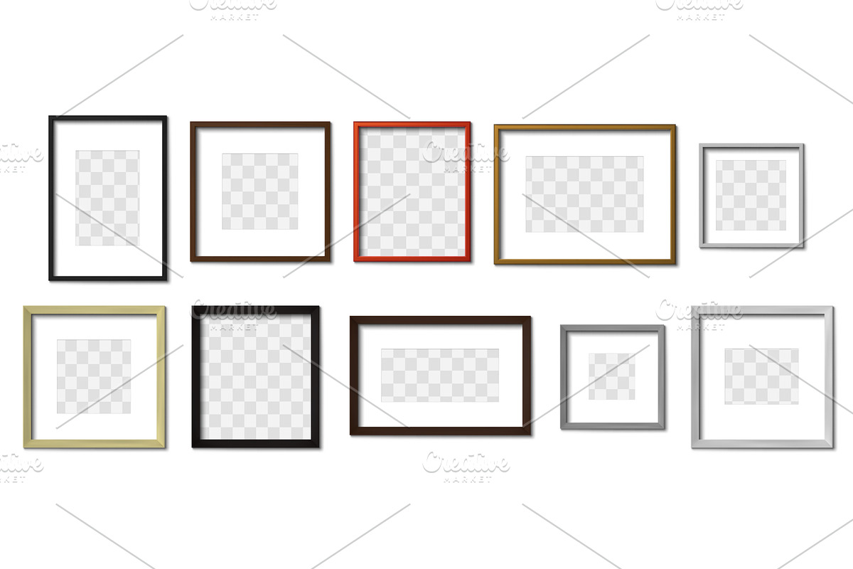 Realistic photo frame. Simple, a Decorative Illustration by winwin.art
