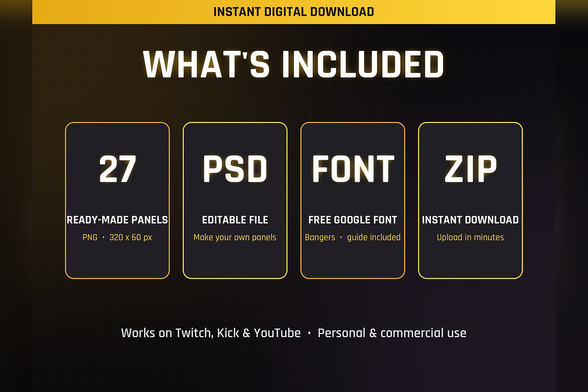 Text Bubbles Twitch & Kick Panels, an Object Graphic by Gear Store (Photo 5 of 5)