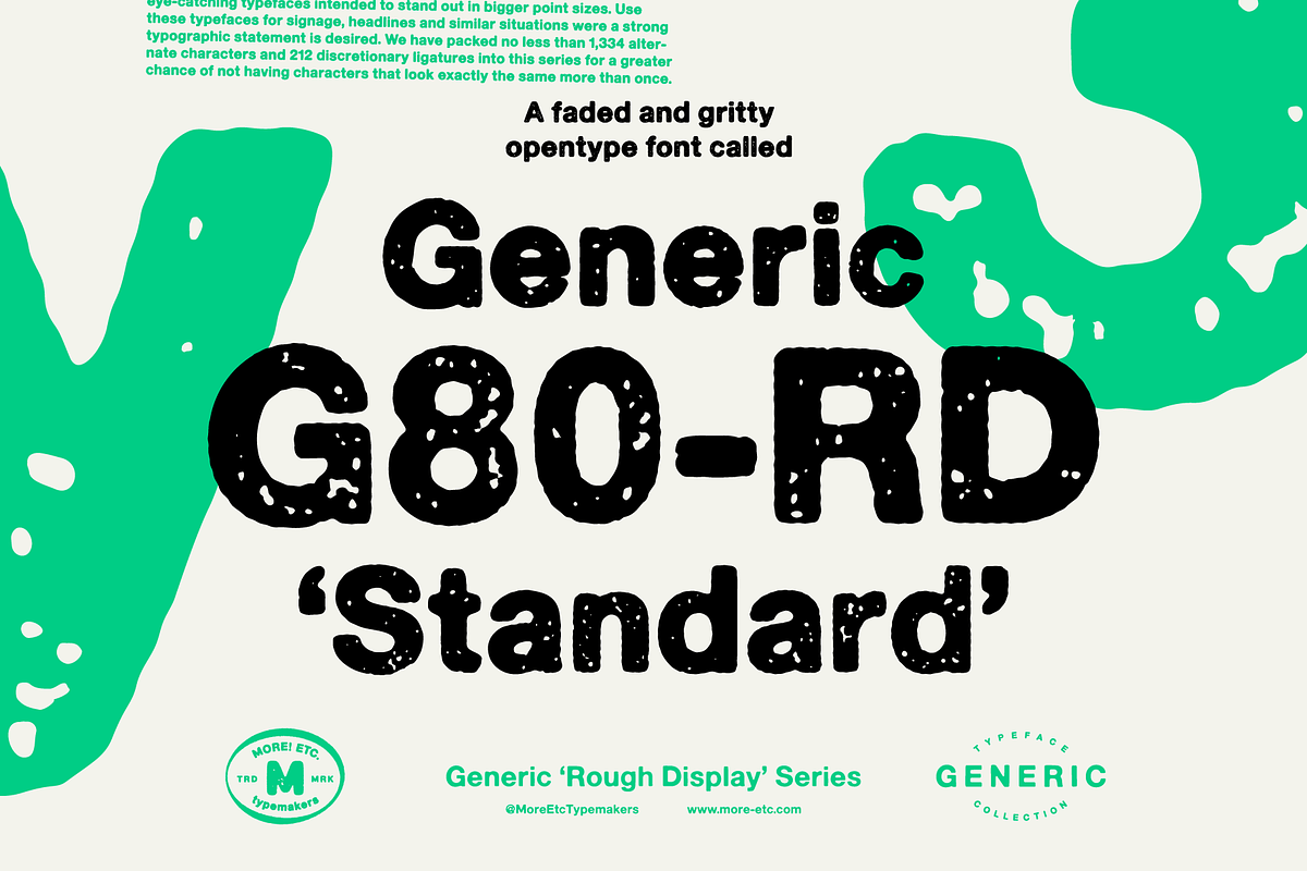 Generic G80-RD 'Standard', a Sans Serif Font by More Etc. Studios (Photo 1 of 8)