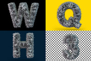 Uppercase fluffy and furry GRAY font, a Background Graphic by 3D Graphics Shop (Thumbnail 2 of 3)