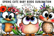 Spring Cute Baby Birds Sublimation, an Illustration by CreationArt (Thumbnail 1 of 7)