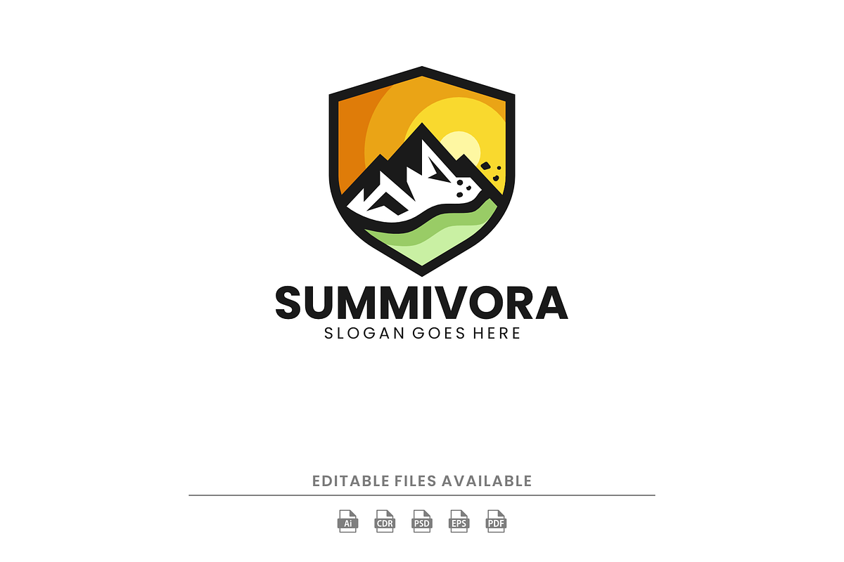 Mascot Modern Mountain Shield Logo, a Branding & Logo Template by Artnivora.Std