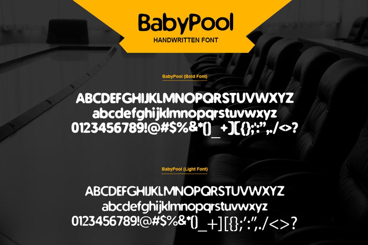 BabyPool New Font : New Typeface preview 4