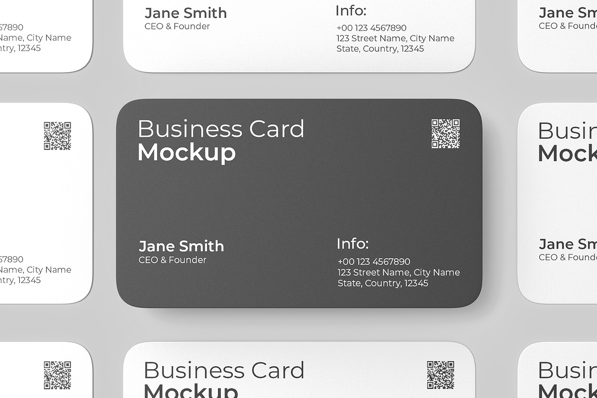 Rounded Business Card Mockup PSD, an Advertising Mockup by graphypix (Photo 4 of 4)
