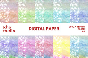 smooth and rough Watercolor Glitter, a Background Graphic by tchastudio