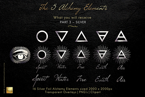 SALE! 5 Alchemy Elements: Foil Set