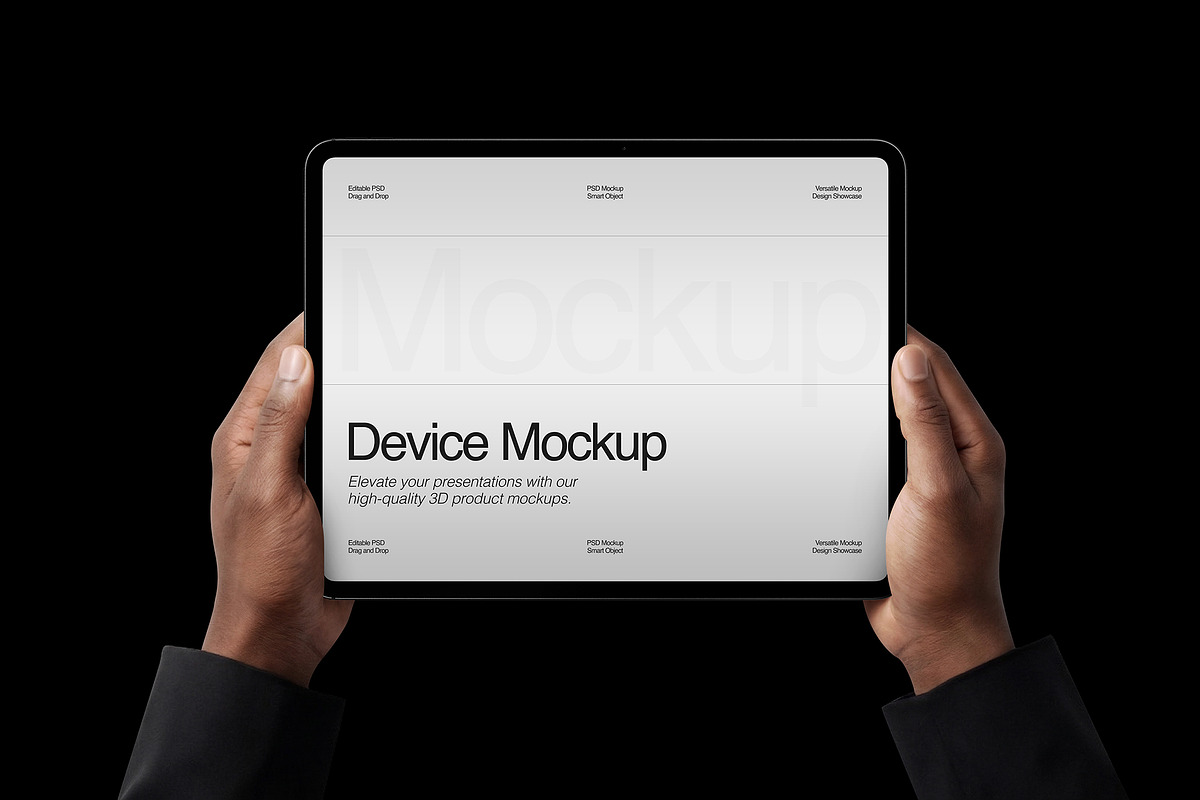 Hand Holding Device Mockup, an iPad Mockup by RamStudio2 (Photo 6 of 10)