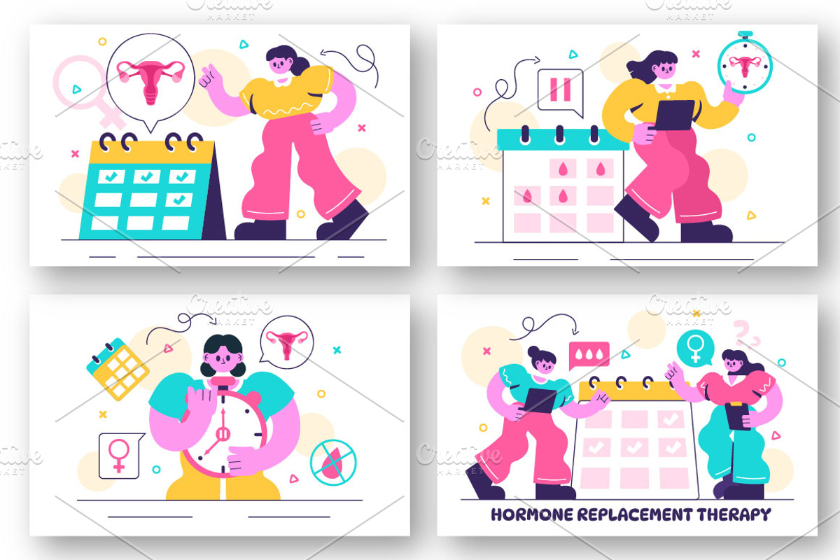 10 Hormone Replacement Therapy, a Healthcare Illustration by denayunebgt (Photo 3 of 4)