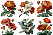 Watercolor Spring Flower Clipart, an Illustration by Black Bird Studio (Thumbnail 4 of 5)