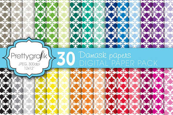 damask digital paper, commercial use preview 2
