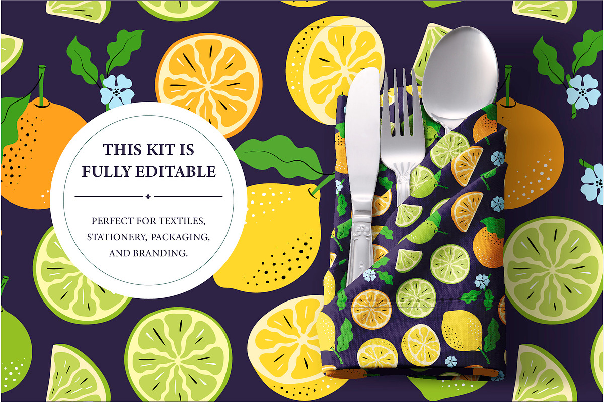 Hand-Drawn Citrus Vector Design Set, a Food Illustration by Lettering_Logo (Photo 2 of 11)