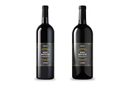Front View of Two Wine Bottles, an Advertising Mockup by CreativeShaper (Thumbnail 1 of 3)