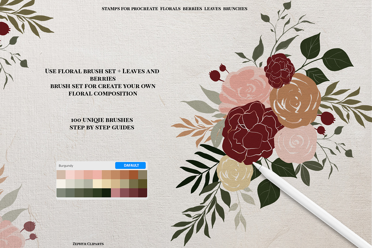 SALE! BOUQUET CREATOR for Procreate, a Brush Add-On by anastasiia.art (Photo 5 of 10)