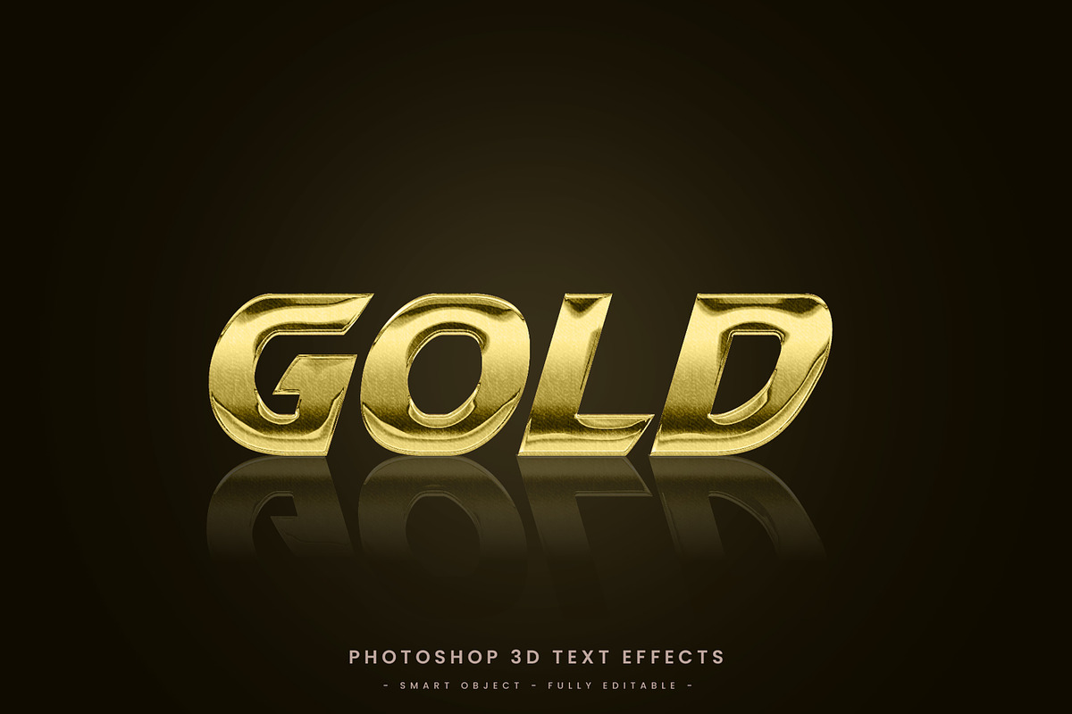 Gold glassy editable text effect PSD, a Layer Style Add-On by mdmijanur0187