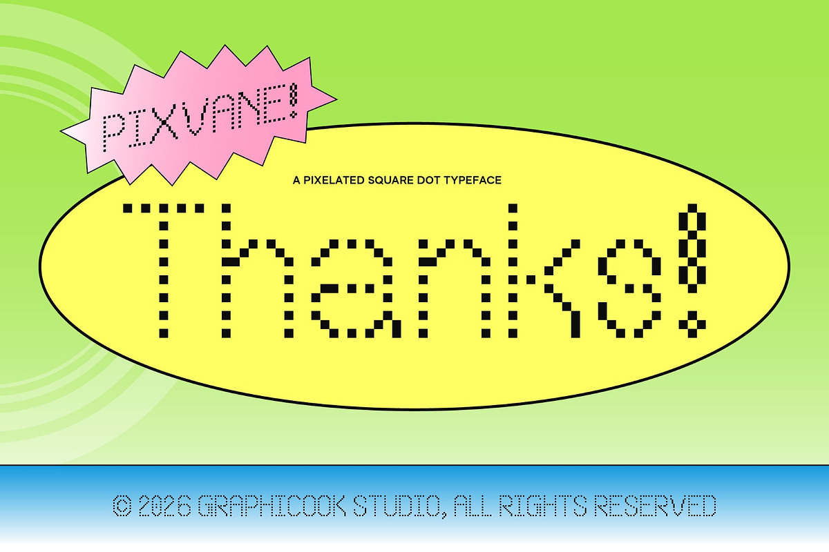 Pixvane, a Sans Serif Font by graphicook (Photo 10 of 10)