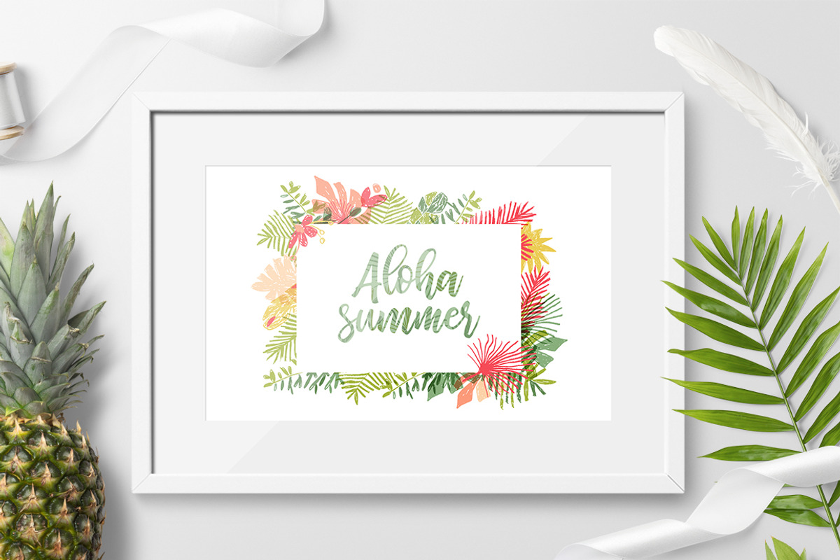Let's Flamingle tropical collection, a Decorative Illustration by antuanetto (Photo 8 of 16)