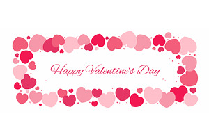 Red, pink hearts Valentines day, an Illustration by sceptical cactus