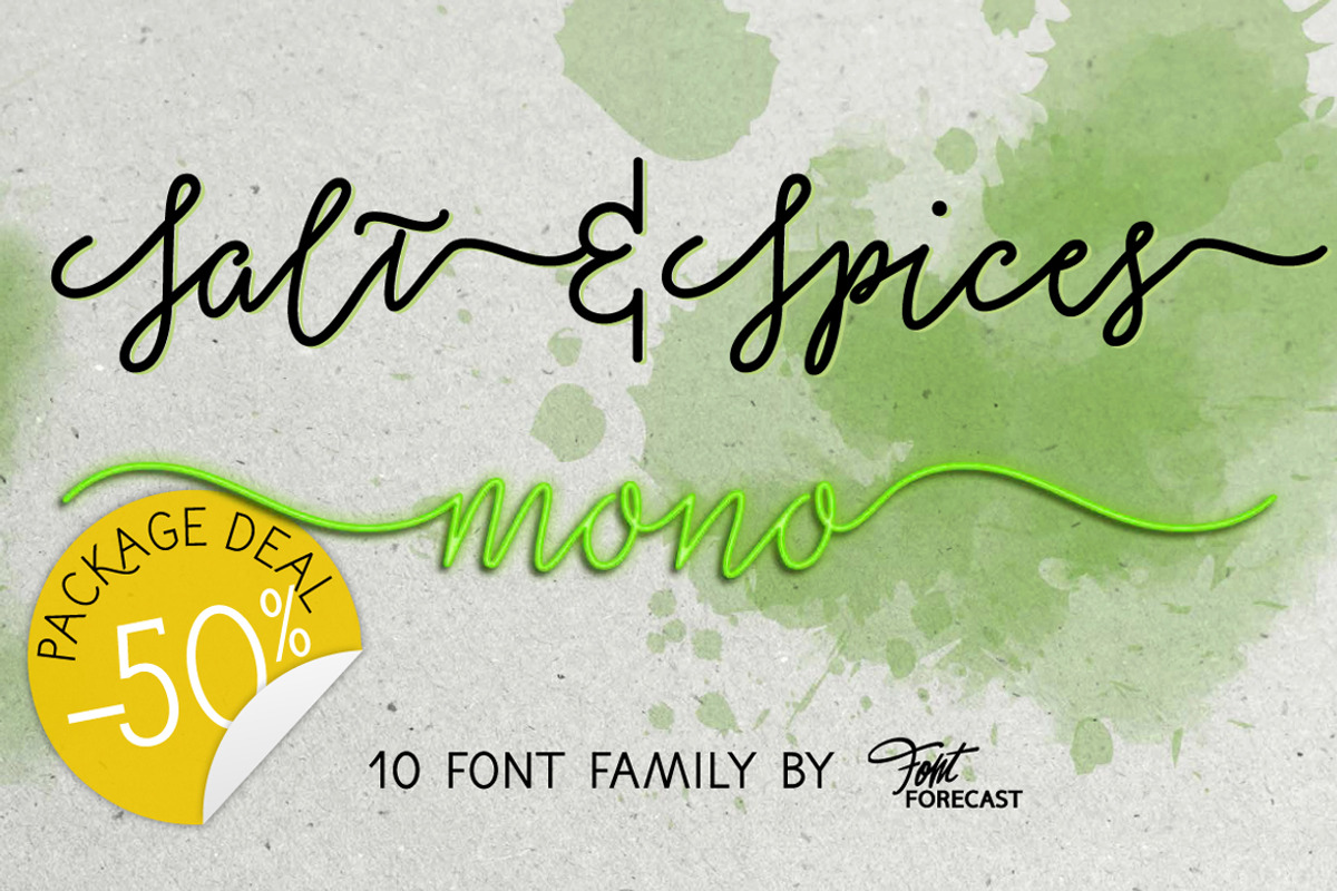 50% OFF Salt & Spices Mono, a Script Font by Fontforecast (Photo 12 of 13)
