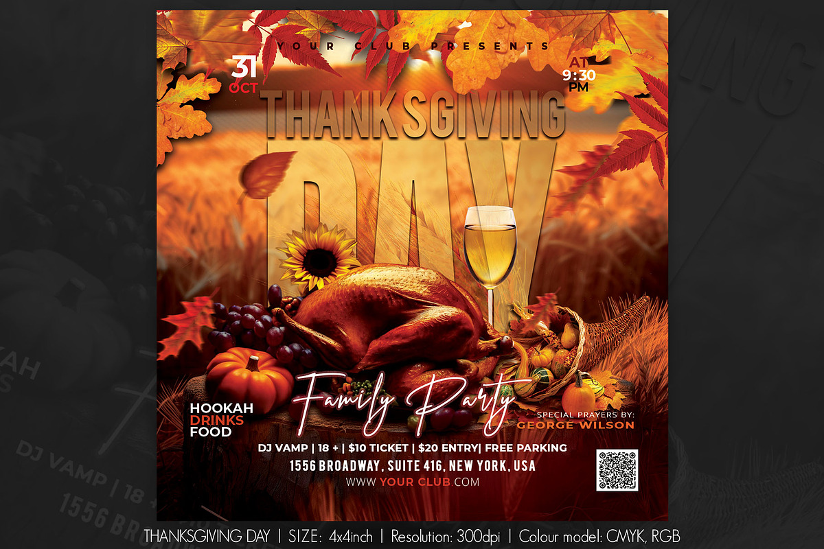 Thanksgiving Day, a Flyer Template by Artolus (Photo 1 of 4)