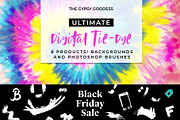 Ultimate Digital Tie-Dye 8 Products!, a Brush Add-On by The Gypsy Goddess (Thumbnail 1 of 43)