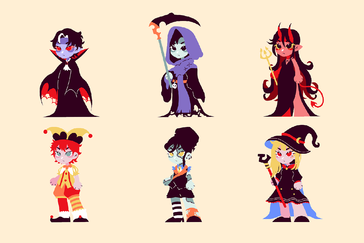 Halloween Costume Element Pack, a Seasonal Illustration by herutage (Photo 2 of 3)