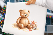 Coastal Summer Teddy Bear Clipart, an Illustration by SinaCreation (Thumbnail 5 of 11)
