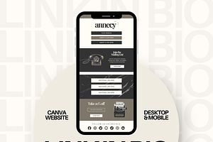 Canva Link in Bio Template, a Landing Page Template by Branding Babe Co.
