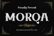 MORQA - Display Font, a Blackletter Font by trabaskriya (Thumbnail 1 of 8)