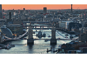 Tower Bridge and HMS Belfast at, an Architecture Photo by Goinyk