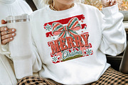 Vintage Merry Christmas Bow Design, a Seasonal Illustration by Creative Art (Thumbnail 3 of 3)