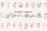 Flower clipart retro cottagecore set, an Object Graphic by Anna Sokol (Thumbnail 2 of 10)