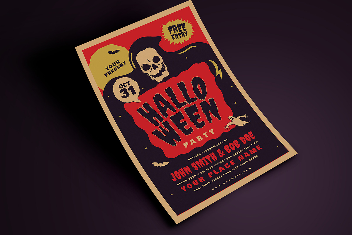 Retro Old Halloween Event Flyer, a Flyer Template by Guuver (Photo 3 of 3)