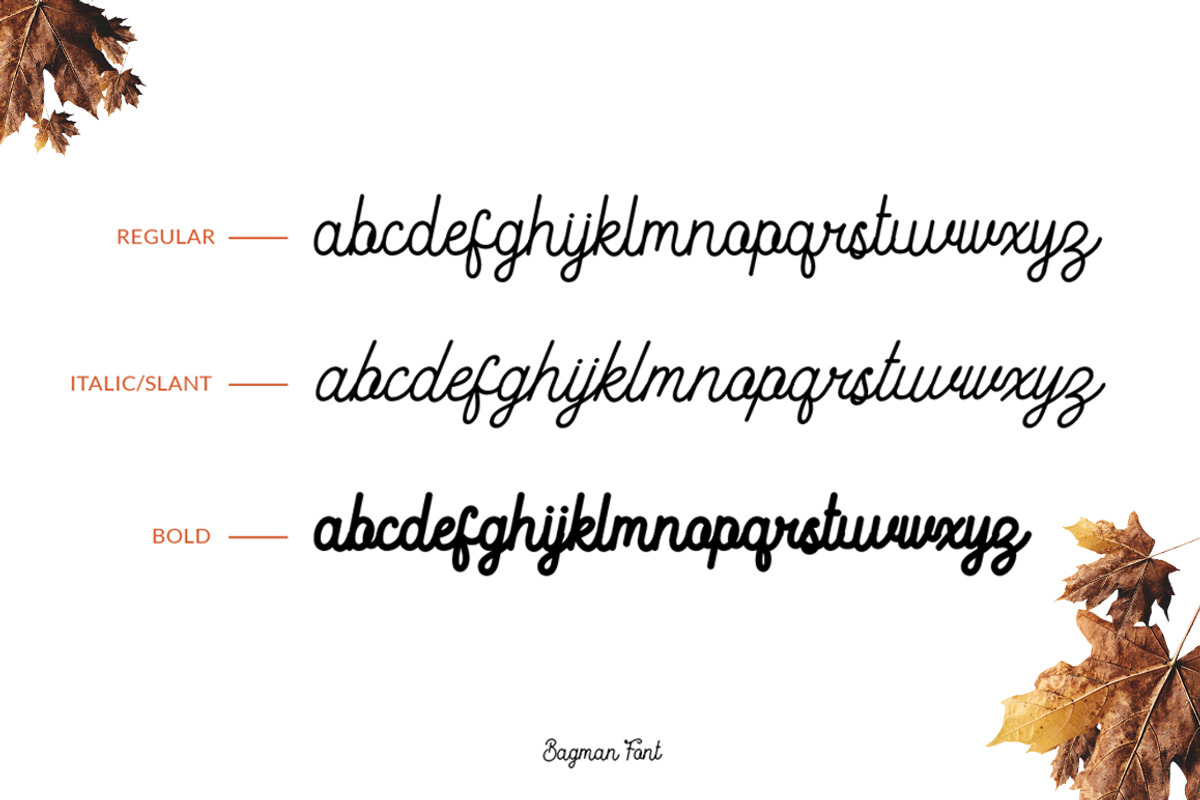 Bagman - Script Font preview 8
