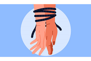 Toxic relationship and codependency, a Person Illustration by Flashvector