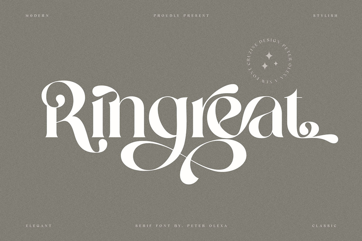 Trendy & Modern Fonts 2 - 10 Sets, a Font by Cruzine (Photo 10 of 42)