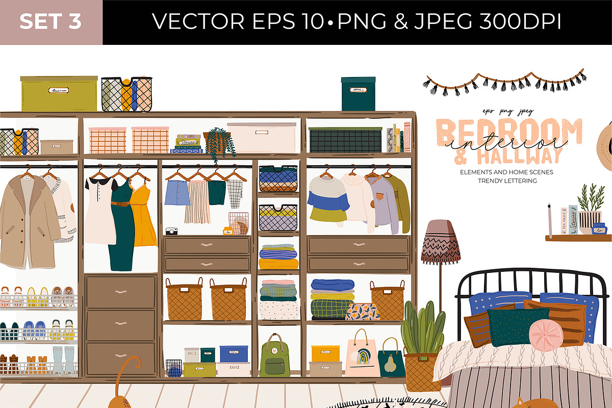 Home INTERIOR & House DECOR BUNDLE, an Object Graphic by Ruslana Lubenets (Photo 9 of 41)