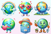 Cute Earth Clipart Sublimation, a Graphic by CitraGraphics (Thumbnail 3 of 4)